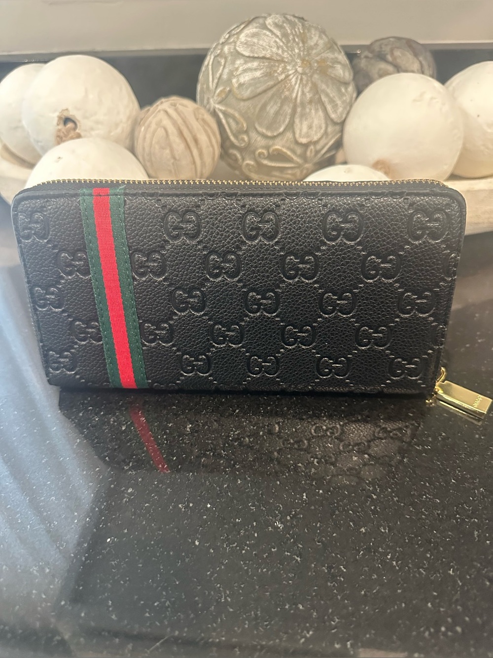Long zipper wallet ! Black ! New!